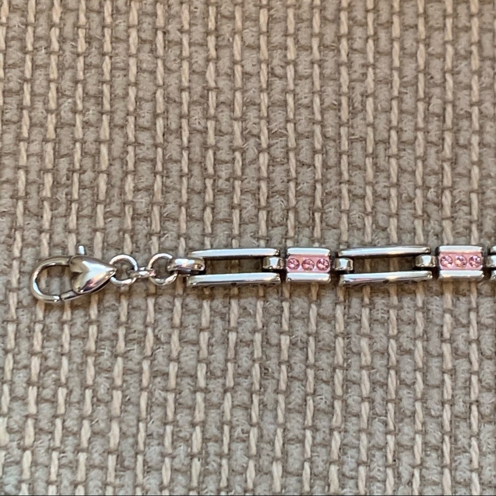 Brighton -Power of Pink ‘12 Bracelet w/heart charm - Picture 4 of 5